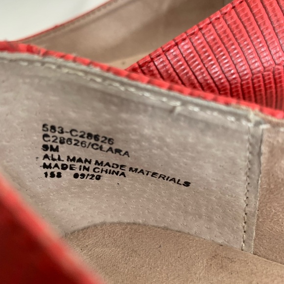 Cliffs By White Mountain Red Clara Loafer Flats Woman’s 9M - Picture 11 of 13